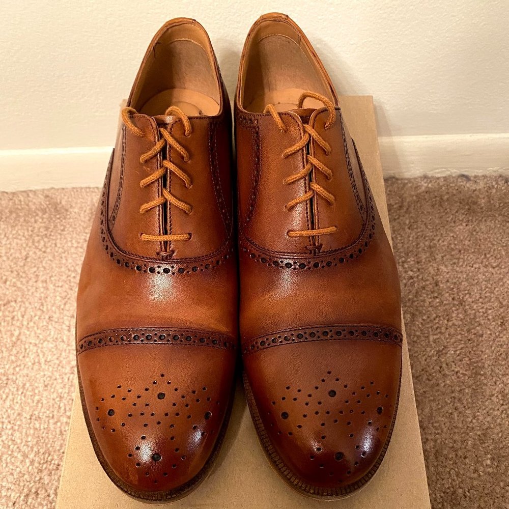 Clarks Oliver Limit Tan Leather Mens 9M